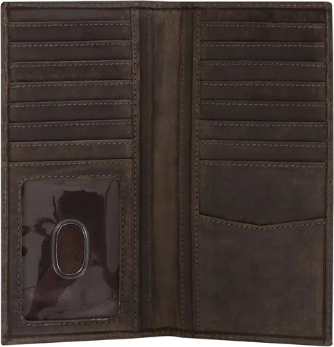 Vista 5 de ELIZO Long Wallets for Men REAL Leather Rodeo Wallet Thin Wallet Slim Wallet RFID Blocking Credit Card Holder Wallet - Whiskey