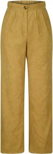 Vista 5 de Pantalones acampanados de pana para mujer, elásticos, de cintura alta, acampanados, vintage, holgados, de pierna ancha, pantalones largos