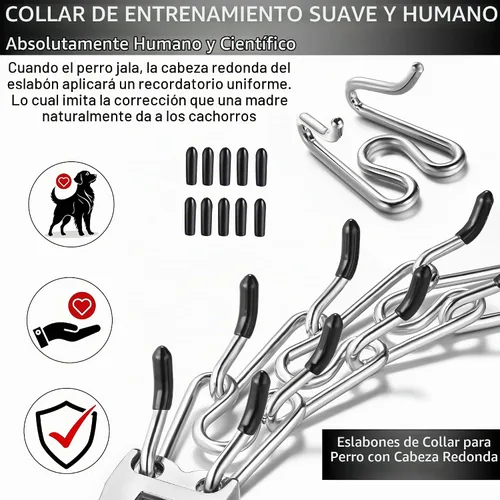 Vista 2 de DEYACE Collar ajustable de acero inoxidable para perros