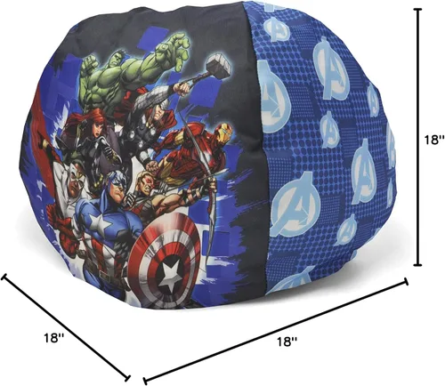 Vista 3 de Marvel Avengers - Puf de nailon para niños pequeños, 18 pulgadas