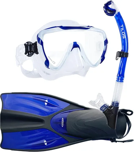 Vista 8 de Tilos Máscara Morphi con buceo U-Pro II y paquete de aletas OH de escapada