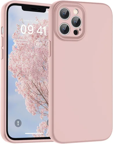 Vista 142 de SUPFINE - Funda diseñada para iPhone 12, silicona líquida premium con [forro de microfibra suave antiarañazos][protección de cámara mejorada], funda