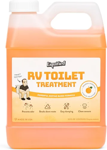 Vista 11 de Liquified RV Toilet Treatment - Digestor para tanque de retención de aguas negras, eliminador de olores, aroma lavanda, Matts RV Reviews, 16 onzas