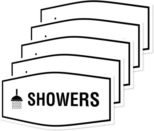 Vista 40 de Fancy Showers - Letrero (negro/plateado), tamaño mediano