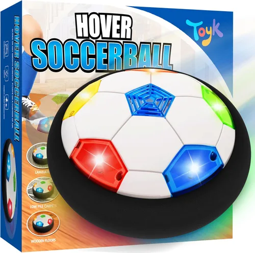 Vista 9 de Pelota de fútbol Hover LED para niños, pelota de entrenamiento con energía de aire para niños, juego de fútbol para interior y exterior, regalos