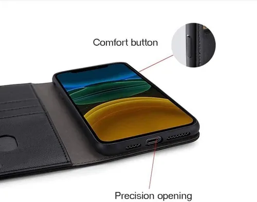 Vista 2 de Cartera de piel sintética [tarjetero] Funda para teléfono, funda con soporte abatible a prueba de golpes para Apple iPhone 12 Pro Max (2020) de 6.7
