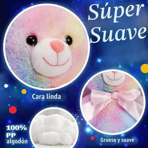 Vista 5 de Glow Guards Conejito de Pascua de 11 pulgadas con luz de arcoíris, suave