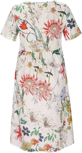 Vista 3 de Stessotudo Vestidos casuales de verano para mujer, manga corta, cuello redondo, vestido largo de primavera, bolsillos, estampado floral, vestido