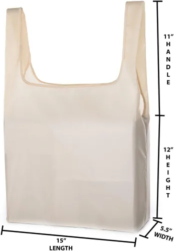 Vista 2 de Mato & Hash Bolsas de compras reutilizables Bolsa de compras plegable grande, bolsa de compras resistente