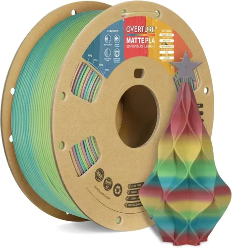 Vista 31 de OVERTURE Matte PLA Filament 1.75mm 1kg for FDM 3D Printer (Baby Pink)