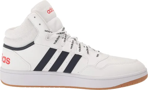 Vista 6 de adidas Hoops 3.0 Mid - Tenis de baloncesto para hombre, White-team Royal Blue-gum