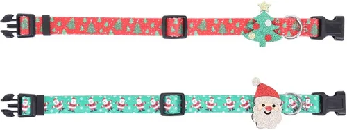 Vista 2 de Paquete de 2 collares de Navidad ajustables con accesorios para árbol de Navidad y árbol de Navidad
