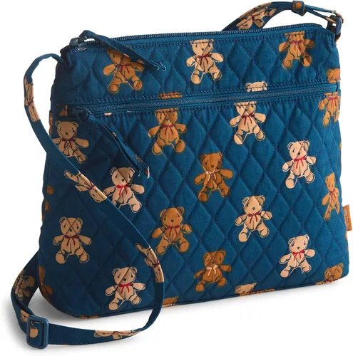 Vista 16 de Vera Bradley Bolso cruzado hipster de algodón de primera calidad con cremallera original para mujer Moonless Night