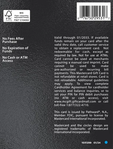 Vista 2 de Tarjeta de regalo Mastercard de $200 (más $6.95 de tarifa de compra)