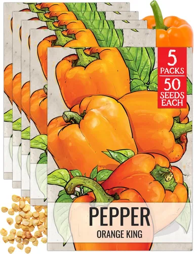 Vista 75 de Seed Needs - Semillas de pimiento arcoíris para plantar verduras, 1 paquete