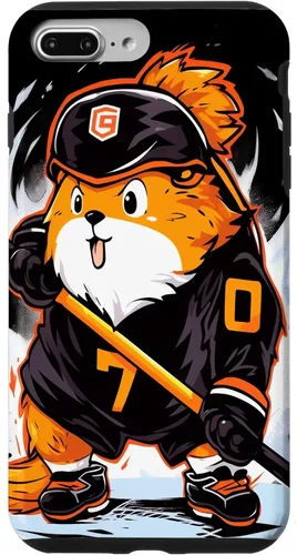 Vista 9 de iPhone 15 Guinea Pig Ice Hockey Player Hockey Stick Goalkeeper Case