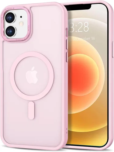 Vista 333 de Anuck - Funda magnética para iPhone 11 compatible con MagSafe, carcasa trasera mate translúcida dura, borde de TPU, delgada, resistente a impactos