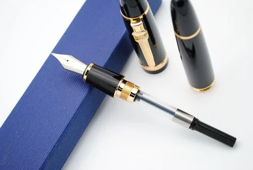 Vista 3 de JINHAO 159 - Pluma estilográfica M (negra con clip dorado)