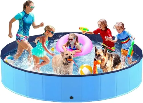 Vista 10 de Niubya Piscina plegable para perros, piscina plegable de plástico