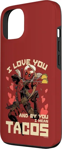Vista 14 de Marvel Deadpool I Love You and by You I Mean Tacos - Carcasa para iPhone 17