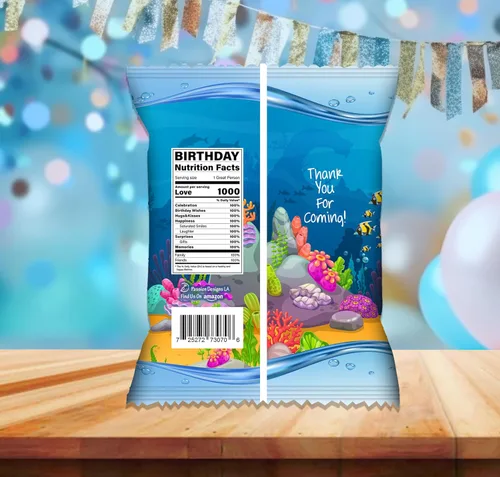 Vista 5 de Bolsas de intercambio personalizadas con tema de sirena para niños y adultos, para fiestas personalizadas con nombre y edad (20 fundas de bolsa)