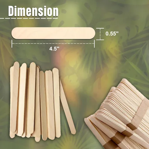 Vista 3 de Palitos de madera para helado/manualidades de 4.5 pulgadas, paquete de 300