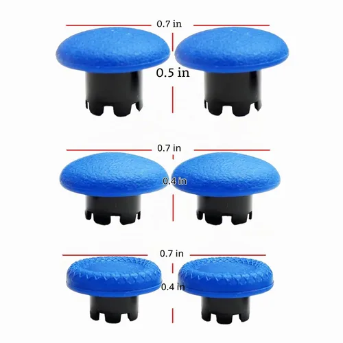 Vista 5 de Paletas de repuesto 6 en 1 para controlador PS5 Dualsense, palancas para controlador de borde PS5, piezas de accesorios para PS5 Dualsense Edge Azul