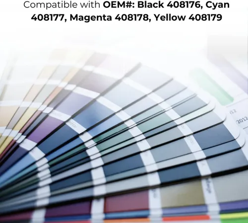 Vista 6 de Toner Pros Cartucho de tóner de repuesto, compatible con impresoras Ricoh SP C360 C361 C360DNw C360SFNw, paquete de 4