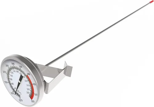 Vista 5 de Lightbeam Termómetro de 16 pulgadas de tallo largo con clip para olla, lectura instantánea de 2 pulgadas de marcación de carne, barbacoa, pavo