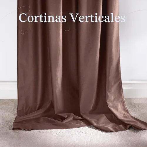 Vista 5 de NICETOWN Cortinas opacas de terciopelo rosa polvoriento de 96 pulgadas de largo, 2 paneles de oscurecimiento de la habitación, cortinas de 2-Rosa