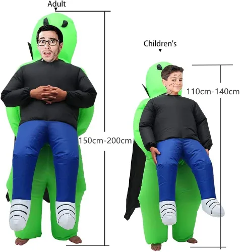 Vista 7 de Inflatable Alien Costume for Adult Halloween Costume Alien Blow Up Fantasy Costume Blow up Costume