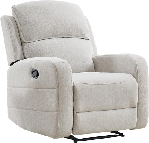 Vista 8 de EBELLO Juego de sofá reclinable manual para sala de estar, sofá reclinable de tela suave para sala de reuniones, respaldo y apoyabrazos acolchados