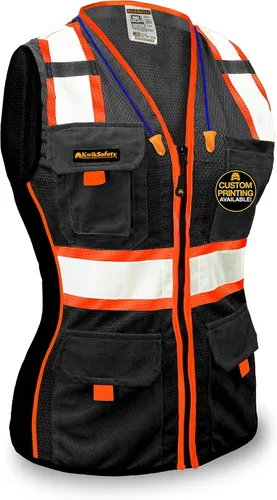 Vista 8 de KwikSafety - Multi-Color Safety Vest for Women Premium Reflective High Visibility Vest, ANSI Class Unrated