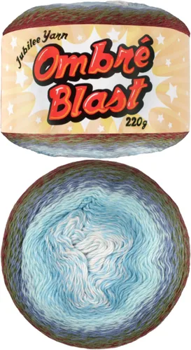 Vista 12 de JubileeYarn - Hilo Ombré Blast (7.76 oz/torta de algodón para bebé, 1 torta)