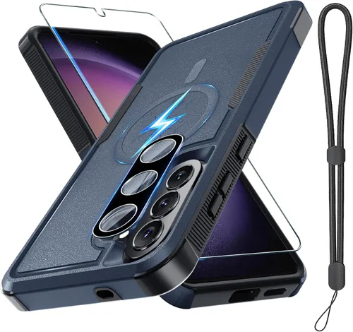 Vista 59 de Funda para Samsung Galaxy S24 FE, Cuerpo Completo Resistente de Servicio Pesado Robusta a Prueba de Golpes Funda Protectora para Teléfono con Correa