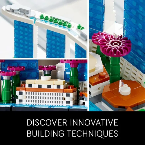 Vista 4 de LEGO Architecture Singapore 21057 - Juego de construcción, colección Skyline, modelo de construcción de arquitectura para decoración del hogar