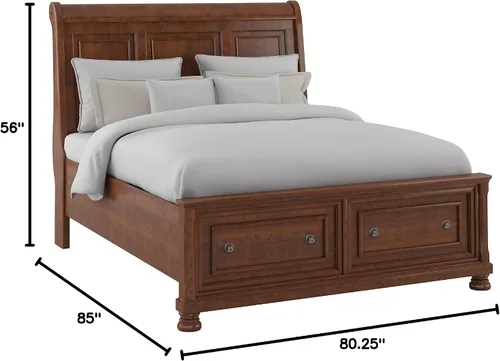 Vista 2 de Bernards Prescott Cama King Trineo de almacenamiento, color cereza