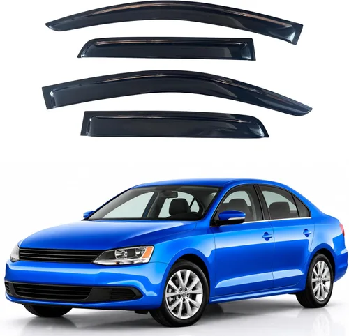 Vista 157 de Visera de ventana IG para Ford Focus Sedán y Hatchback 2012-2018, Protector de ventana lateral para lluvia y viento estilo Mugen, extra duradero
