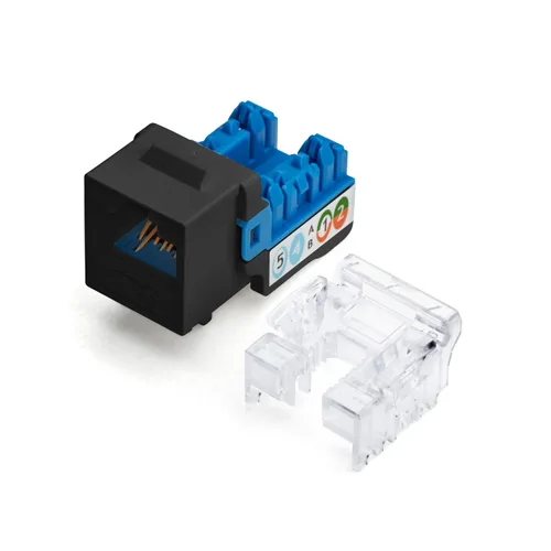 Vista 31 de TRUE CABLE Conector Keystone Cat5e, sin blindaje (UTP), perforado de 90 grados, PoE++ (4PPoE) 100W, certificación UL, verificado ETL, certificado
