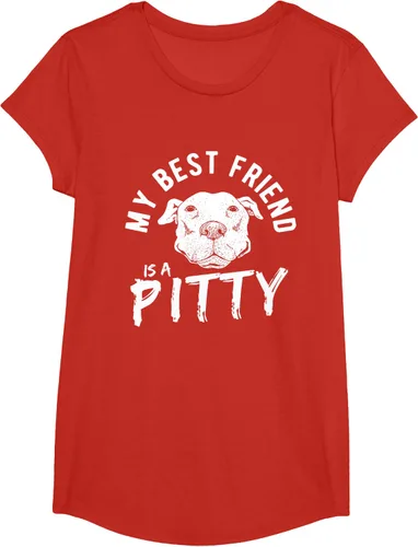 Vista 62 de My Best Friend Is A Pitty Pitties Pitbull - Camiseta Negro