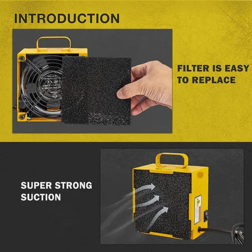 Vista 5 de KOTTO Absorbedor Eliminador de Humo de Soldadura Extractor de Humos Absorbedor de Prevención de Humo Ventilador de Trabajo DIY para Estación