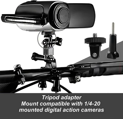 Vista 2 de Soporte de trípode de cámara para accesorio adaptador GoPro, 4 adaptadores de conversión de tornillo 1/4-20 para GoPro Hero12, Insta360 ONE Ace Pro