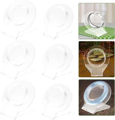Vista 4 de MAGICLULU Soporte de exhibición de pulsera de acrílico, soporte de almacenamiento de pulsera transparente, soporte de pulsera transparente