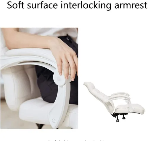 Vista 4 de Sillón elevador para muebles, silla ejecutiva, reclinable, reposapiés ergonómico, oficina (con reposapiés)
