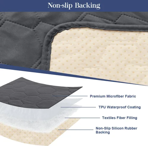 Vista 5 de Funda impermeable para sofá reclinable, funda antideslizante para silla reclinable, protector de muebles, funda de sofá lavable para perros y niños