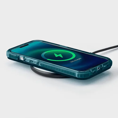 Vista 6 de CASETiFY Funda Ultra Impact para iPhone 13 Mini [protección contra caídas de 9.8 pies] – Deja ese teléfono tuyo – Negro transparente