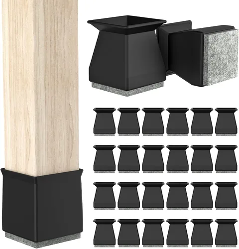 Vista 10 de Protectores de piso de silicona extra pequeños para patas de silla con fieltro envuelto, 16 tapas para patas de silla, copa de patas de muebles