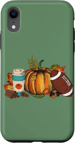 Vista 25 de Fall Football Pumpkin Coffee Latte Case for iPhone 17