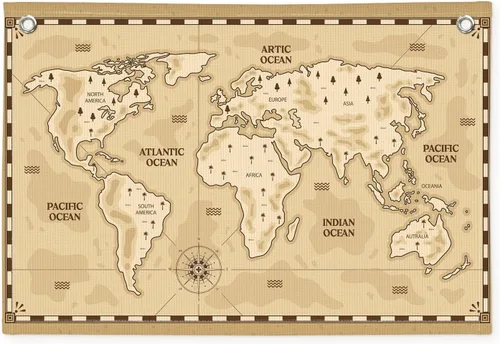 Vista 9 de Wheatwin Decoración de sala de juegos, pancarta de mapa del mundo para niños, mapas del mundo para pared, mapa del mundo, lindo tapiz de animales
