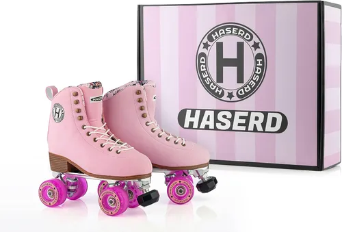 Vista 3 de Roller Skates for Women and Girls - Roller Skates for Rink, Artistic and Rhythmic Skating Indoor and Outdoor High Top Classic Double Row Skate Shoes